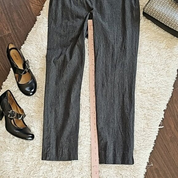 Talbots Women's Dress Pants Size 6 Dark Grey Chatham Ankle Fitted Side Zipper - Picture 8 of 15